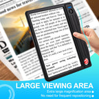 6X 30X Rechargeable Magnifying Glass with Light, Handheld Magnifying Glass for Reading, Large Full Page Magnifier with Light, Lightweight Book Magnifier for Reading Small Prints Seniors Low Vision