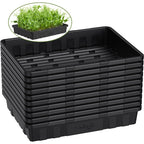 SOLIGT Extra Thick Heavy Duty 10 Pack Seed Starting Trays 14 * 10.8 * 2.3"