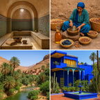 Feriha Moroccan Black Soap, Indigo, Sahara Nila, 100% Natural, Artisan Beldi Soap, Crafted & Packed in Morocco - Traditional Hammam Formula