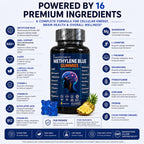 Methylene Blue Gummies 12mg Cognitive Support w/Added Vitamin C, NAD,L Methylfolate, Methylcobalamin b12, methylated Vitamins