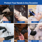 JMU 200 Black Nitrile Gloves Small, 3.5Mil Disposable Gloves Latex-Free