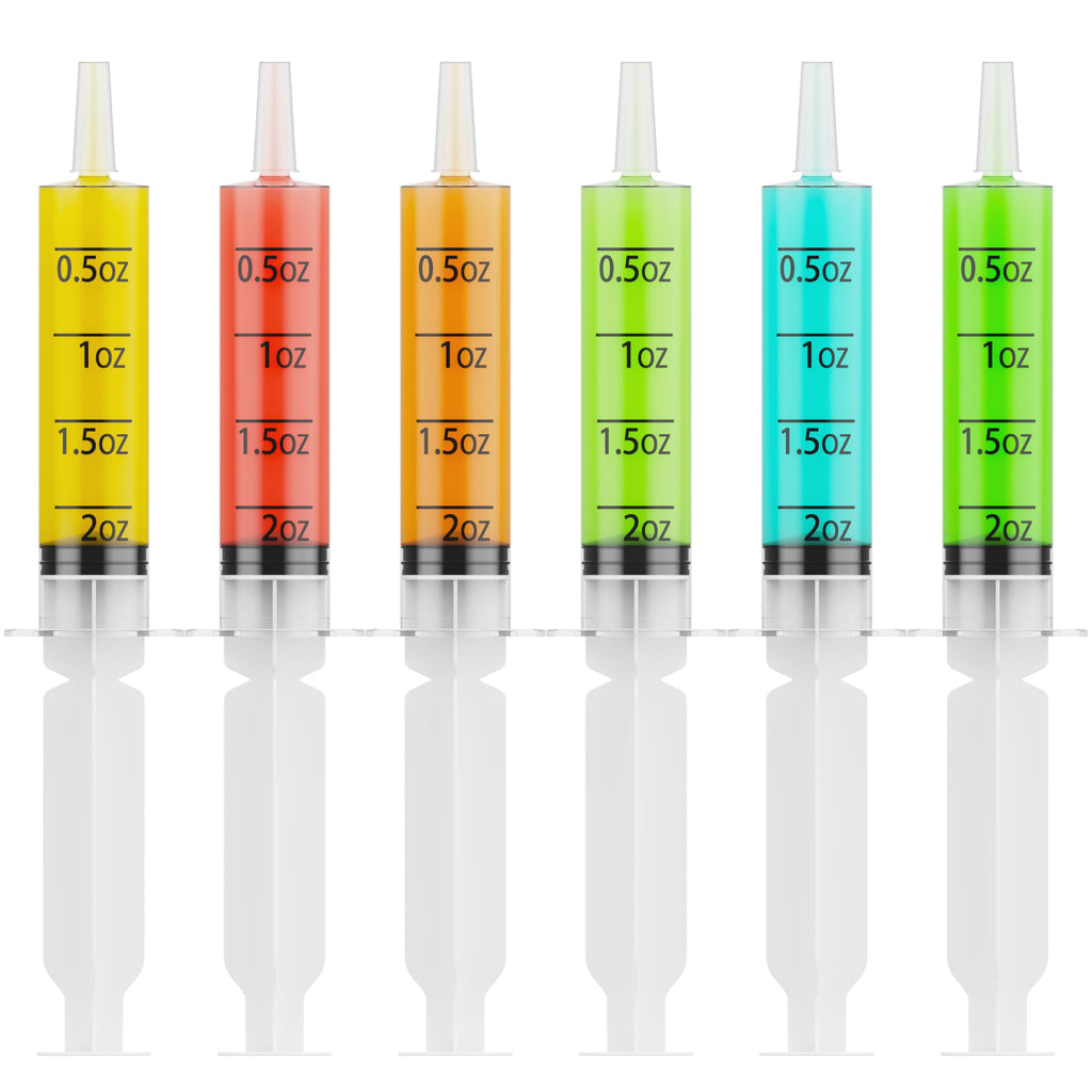 JOLLY PARTY 40 Pack Jelly Shot Syringes, 2 oz Jelly Shot Syringe With Caps, Reusable Plastic Syringe for Jelly Shot, Halloween Jelly Shot Syringes for Party, Christmas, Thanksgiving