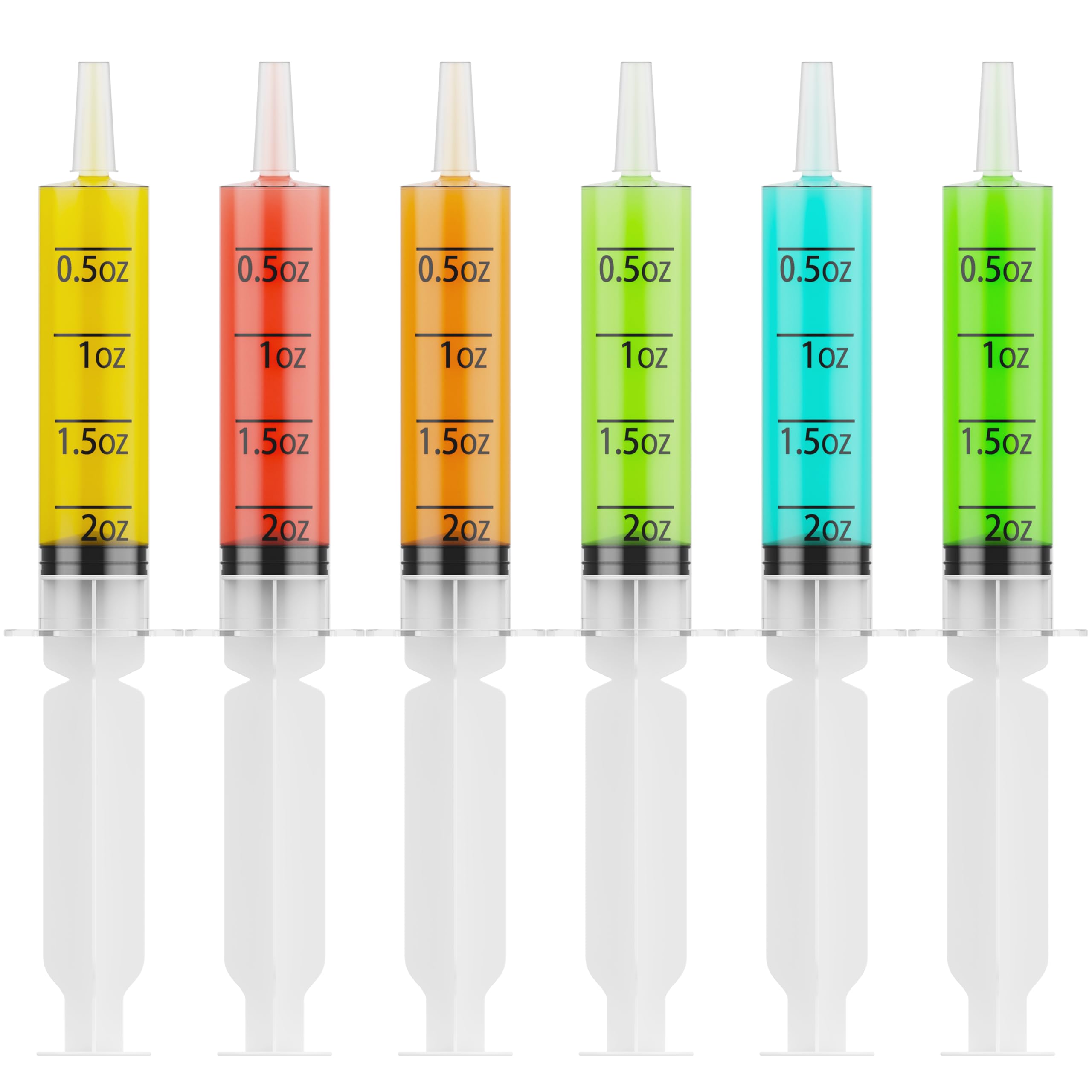 JOLLY PARTY 40 Pack Jelly Shot Syringes, 2 oz Jelly Shot Syringe With Caps, Reusable Plastic Syringe for Jelly Shot, Halloween Jelly Shot Syringes for Party, Christmas, Thanksgiving