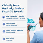 Navage® Nasal Irrigation System Deluxe Bundle, Nose Cleaner for Congestion Relief w/ 30 SaltPods, Storage Caddy, Black Travel Bag & Batteries ($137 Value). Sinus Rinse for Clinically Proven Benefits