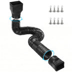 Ogutter Rain Gutter Downspout Extensions, Downspout Extender for Rainwater Drainage Flexible, Down Spout Drain Extension Pipe and Extendable from 21 to 66 Inches (Black)