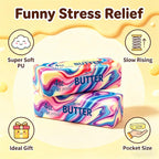 2 Packs Slow Rising Butter Squishy, Squishies Butter Squeeze Toys Pack Sensory Stress Relief Soft & Stretchy Fidget Toy for Party Favors Squishy Butter