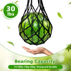 12 Pack Melon Hammock Watermelon Nets with S Hanging Hooks, Melon Cradle for Garden to Prevent Falling, Heavy Duty Watermelon Mesh Bag for Growing Cantaloupe Pumpkin in Vertical Garden (Black)