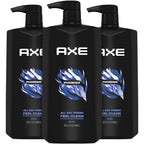 AXE Men's Body Wash & Shower Gel, Phoenix, 3-Pack, 12H Invigorating Crushed Mint & Rosemary Scent, 32 Fl Oz Each