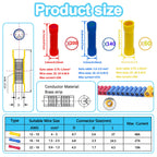 400 Pcs Butt Splice Connectors Kit 22-10 AWG Electrical Crimp Terminal Connector Kits Assorted Butt Splice Crimp Connectors Wiring Straight Crimps Terminals for 22,20,18,16,14,12,10 Gauge Wires