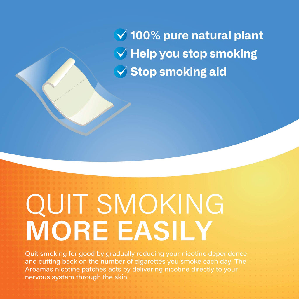 Aroamas Cot Aroamas Nicotine Patches to Help Quit Smoking, Stop Smoking - Delivered Over 24 Hours Transdermal System Aids That Work | Steps 1, 2, and 3 56 (8 Week Kit)