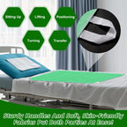 LARXREHY Positioning Bed Pad with Handles - Quick Drying Bed Pads with 8 Reinforced Handles, Washable Waterproof Reusable Pads for Elderly, Bedridden, Turning, Lifting, Transferring 34" × 52"