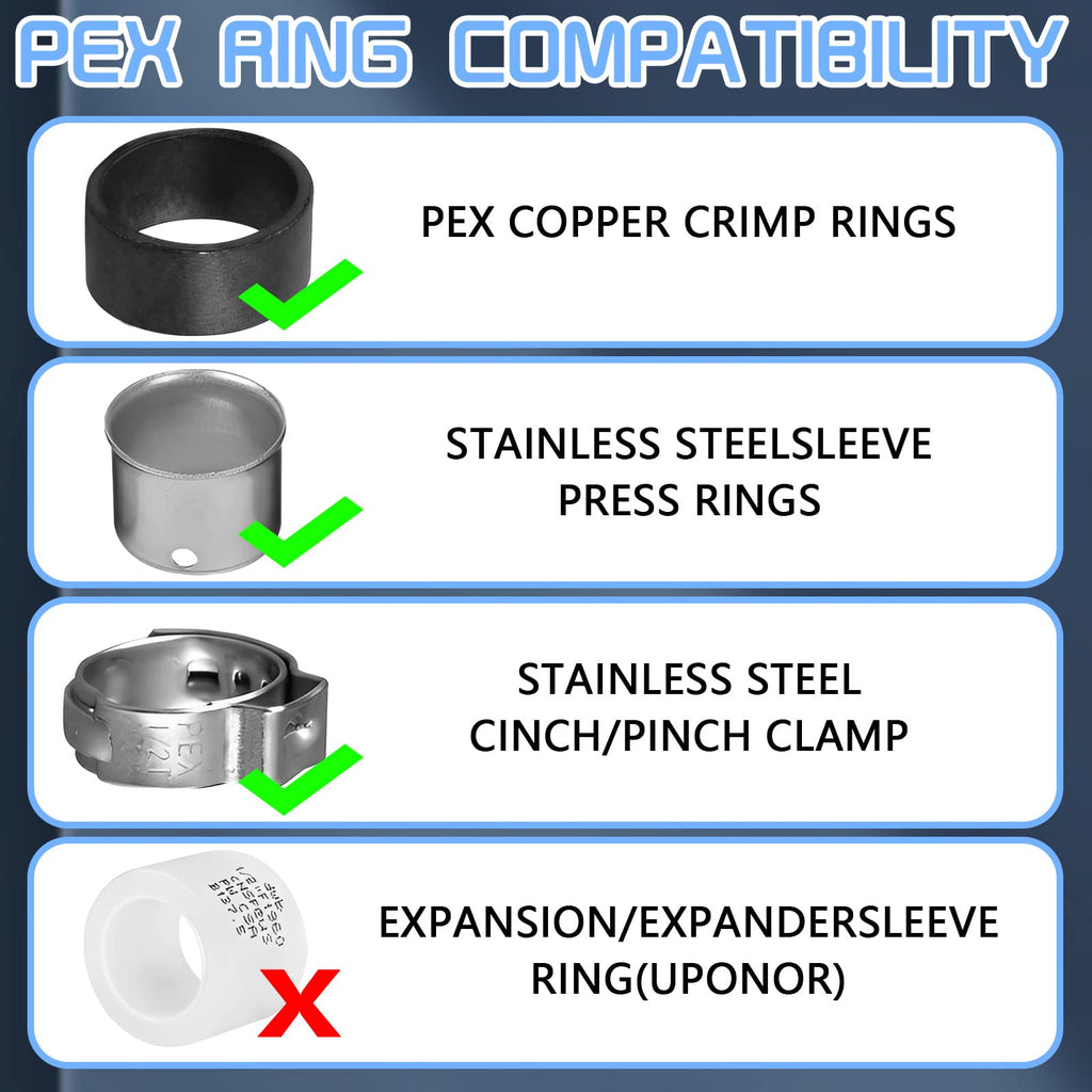 5 PACK PEX Plumbing Fittings Brass Crimp Fitting,1/2 in PEX Fittings X 1/2 Female NPT,PEX Threaded Swivel Adapter for Pipe Plumbing Connection, ASTM F1807