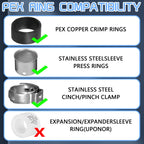 5 PACK PEX Plumbing Fittings Brass Crimp Fitting,1/2 in PEX Fittings X 1/2 Female NPT,PEX Threaded Swivel Adapter for Pipe Plumbing Connection, ASTM F1807