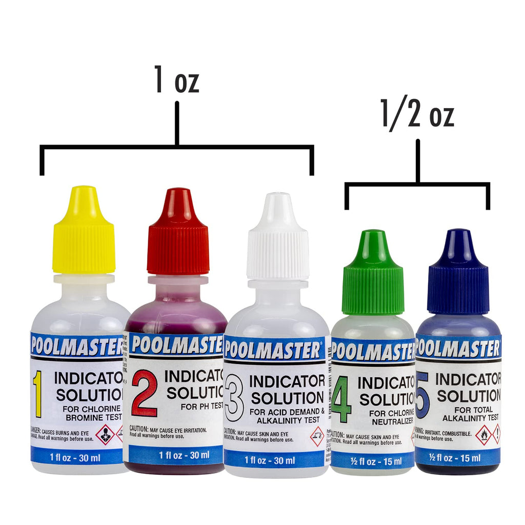 Poolmaster 22260 5-Way Swimming Pool or Spa Water Chemistry Test Kit with Case, Essential Collection