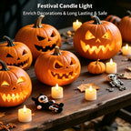Rechargeable Flameless Tea Light Candles with Timer Remote, 1.5"x2.2" Electric Fake Flickering Votive Candles for Anniversary Wedding Centerpiece Table Decor Funeral Halloween Christmas (6 Pack)