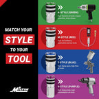 Colorfit by Milton Coupler & Plug Kit (M-Style) with Rubber Bumpers – 1/4" NPT Quick Connect Hose Fittings for Air Tools & Compressors - 7-Piece