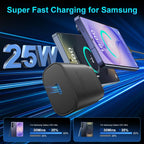Super Fast Charger Type C, 25W USB C Wall Charger Fast Charging 10FT Cable
