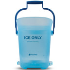 San Jamar Light Duty Plastic Ice Bucket Tote – Large Ice Bucket for Cocktail Bar, Parties, Catering Events, Restaurants, Buffets, Dual-Grip Handles, Blue, 6 Gallons