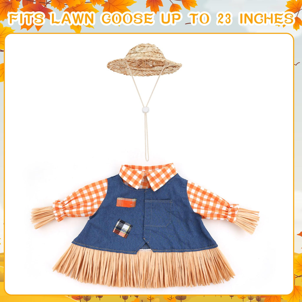Fall Scarecrow Porch Goose Outfit Autumn Goose Costume for Outdoor Decor