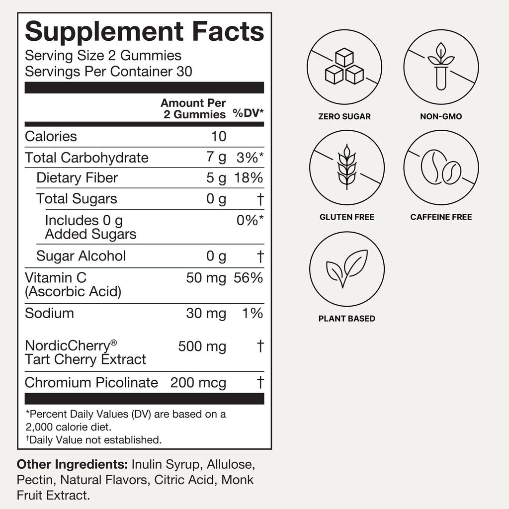 Humann Tart Cherry Gummies - Uric Acid, Immunity, Inflammation & Metabolic Health Support – NSF Certified Sport, Powerful Antioxidant & Non-GMO - from Maker of SuperBeets - 60 Sugar-Free Vegan Gummy