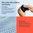 Elite Screens Microfiber Cleaning Cloth - 12" x 12", Blue, 8-Pack - Oversized for Lens Coverage & Glasses Wipes - Scratch-Free Electronic Cleaning Cloth for Screens