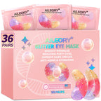 AILEORY Under Eye Patches (36 Pairs) - Tri-color Glitter Eye Gel Pads for Dark Circles, Puffy Eyes, Under eye Bags, Wrinkles | Natural Collagen Under Eye Mask Patches, Gel Under Eye Patches