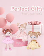 LeyaDoll Soft Baby Doll Toys (12''), My First Baby Rag Doll for 1 Year-Old Girl Birthday Gift, Christmas Plush Toys Gift for Toddler Kids Infants -FloraBelle(Pink)