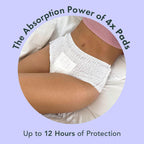 Rael Disposable Underwear for Women, Organic Cotton Cover - Postpartum Essentials, Leak Locker, Unscented, Maximum Coverage (Size S-M, 20 Count)
