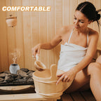 Hushee 1 Pc Sauna Aromatherapy Stone Cup, Sauna Essential Oil Diffuser, Aromatherapy Bowl Accessories with Stainless Steel Diffuser Bowl for Spa Luxury Oil Holder