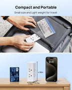 TROND Outlet Extender Surge Protector - 6 AC Outlet Splitter with 360 Rotating Plug, Multi Sockets Wall Expander with Power Switch, 1440J, 3 Way Plug Adapter for Home Bathroom Kitchen Office Dorm