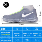 Shiwely Silicone Waterproof Shoe Covers, Upgrade Reusable Overshoes with Zipper, Resistant Rain Boots Non-Slip Washable Protection for Women, Men (XL (Women 11-13, Men 9.5-13), White)