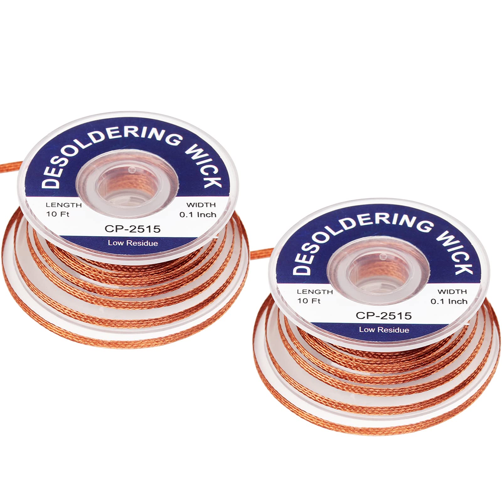 Lesnow Solder Wicks，No-Clean Solder Wick，10ft Length 2 Pieces Desoldering Braided Wicks. Solder Removal Tool，Desoldering Wick Used to Remove the Solder and Disassemble Electrical Components