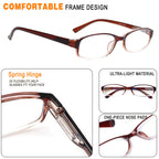 NORPERWIS 6 Pack Ladies Reading Glasses for Women Blue Light Blocking Spring Hinge Fashion Eyeglasses Readers for Women (Mix Color, 2.00)