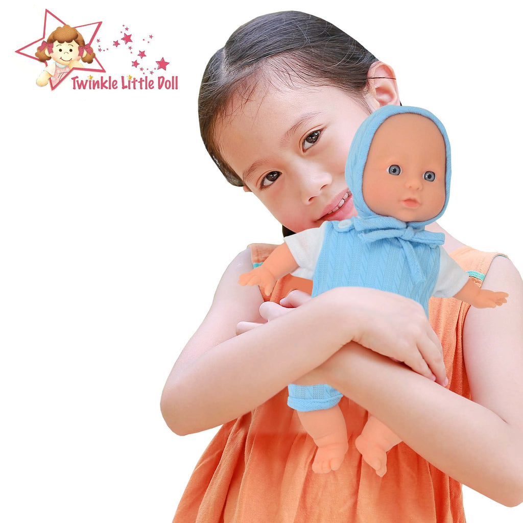 12 inch Realistic Baby Doll with Soft Body and Vinyl Head, Arms, and Legs, Beautiful Soft Baby Doll Dressed in a Matching Onesie and Hat – Packaged in a Gift Box– Ideal Size for Toddlers, Boys, Girls