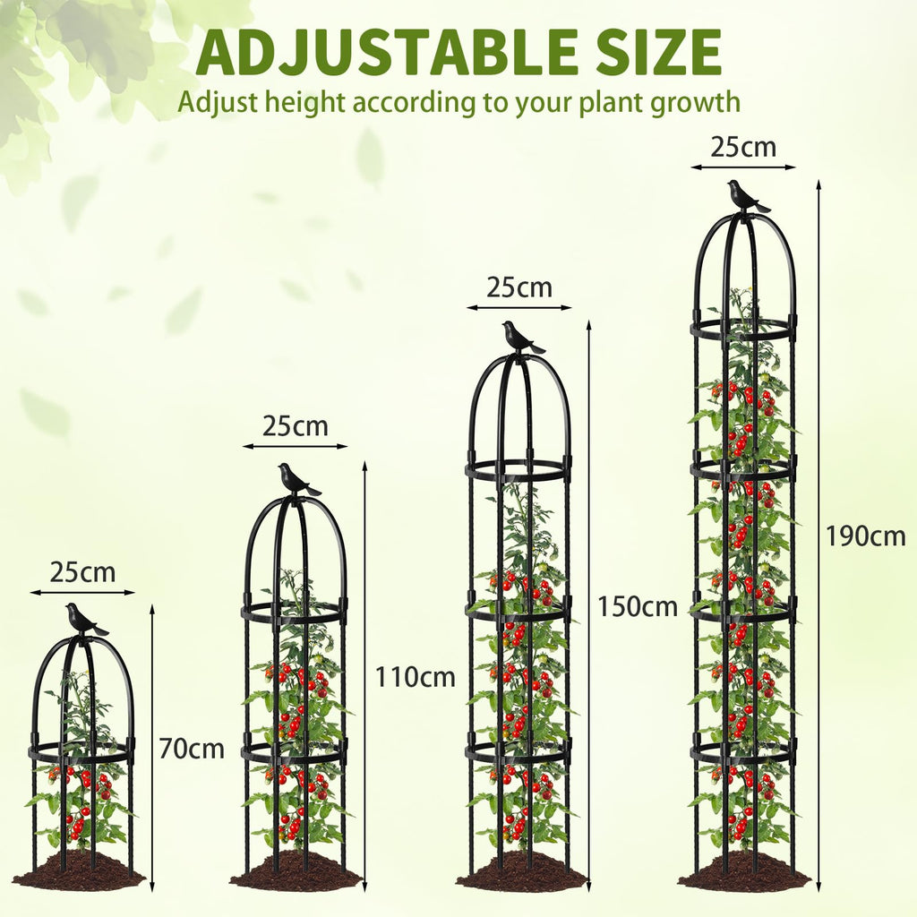SDLDEER 1 Pcs 6.7FT Garden Obelisk Trellis Climbing Plant Support