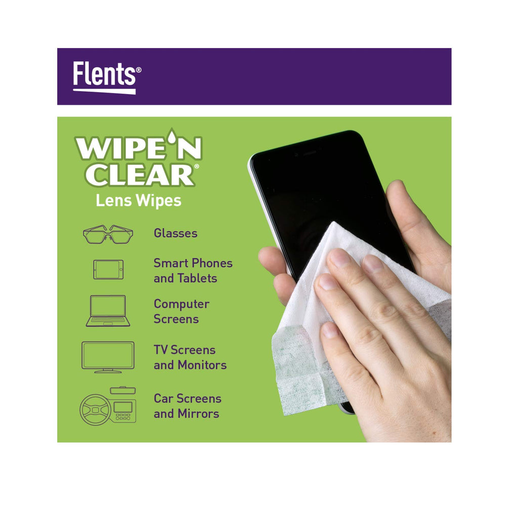 Flents Eyeglass Cleaner Lens Wipes - 225 Count (3 Boxes of 75) Individually Wrapped Pre-Moistened Cleaning Cloths Anti-Streak for Eyeglasses, Sunglasses, Phone Screens, Computer Monitors