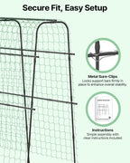 Suteck Cucumber Trellis for Raised Bed 63" x 63" U-Shaped Metal