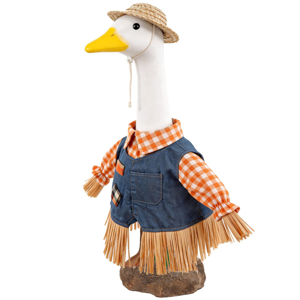 Fall Scarecrow Porch Goose Outfit Autumn Goose Costume for Outdoor Decor