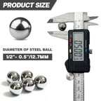 100 Pieces 1/2"(0.5'') Steel Bearing Balls Precision Bearing Steel Ball Assortment Kit(13mm)