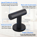 ULIBERMAGNET Strong Magnetic Coat Hooks,Heavy Duty Rubber Coated Magnets Hook for Metal,Door,Grill,Refrigerator, Locker,Neodymium Magnet Hook for Towel,Coat,Bag,Umbrella
