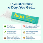 Hiya Kids Probiotic – 10 Billion CFU with Clinically-Studied Strains for Ages 2+, Supports Gut Health & Immune, 0g Sugar – 20 Stick Packs for Toddlers & Kids