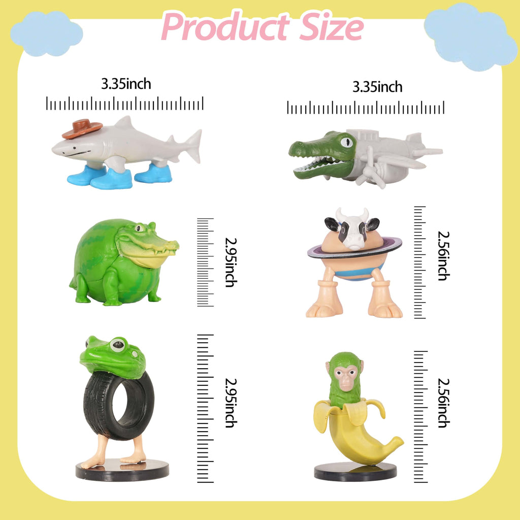 12 Pack Italian Brainrot Toys - Italian Brainrot Figures set featuring Ballerina Cappuccina, Chimpanzini Bananini, Bombardino Crocodilo, Tralalero Tralala and many more，Perfect Collection for Fans