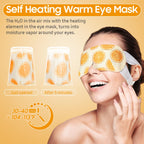 BeHoomi 20Packs Steam Eye Mask, Heated Eye Mask Warm Compress for Eyes, Disposable Self Heating Steam Mask for Home, Sleep, Spa, Travel Essentials & Relaxation Gifts, Valentine's Day Gifts (Orange)