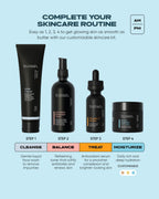Buttah Skin Supreme Kit for Melanin Rich Skin | Oil-Free Hyaluronic Gel Cream 2 oz | Vitamin C Serum 1 oz | Cleanser 3.4 oz | Rosewater Toner 3.4 oz | Black Owned Skincare