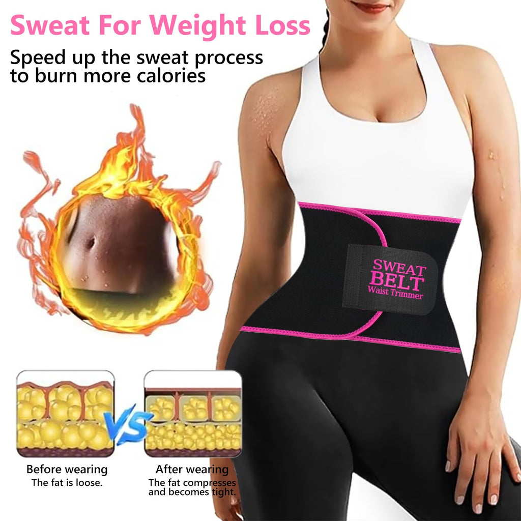 Waist Trainer for Women Lower Belly Fat, Waist Sweat Band for Women, Belly Band Sweat Belt, Stomach Wrap, Body Shaper, Great Gym Accessories for Sauna, Working Out, Fitness, X-Large