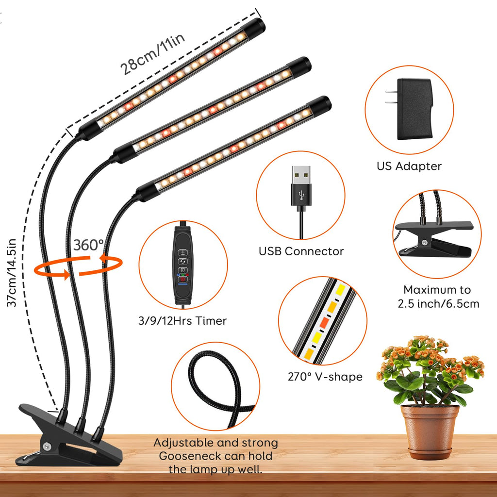 GROWSTAR Plant Lights for Indoor Growing,Grow Lights for Seed Starting