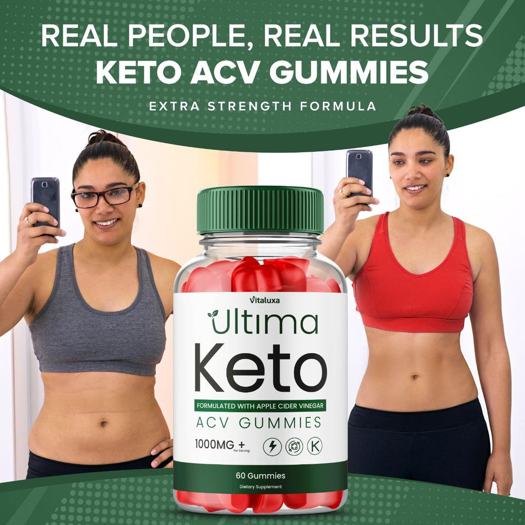 Ultima Keto ACV Gummies - Ultimate Keto Plus ACV Apple Cider Vinegar 525 MG Per Gummy, Ultimaketo+ACV Supplement All Natural Premium Ingredient Advanced Formula (60 Gummies)