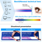 REAVEE 6 Pack Oversized Square Reading Glasses Oprah Style for Women, Blue Light Blocking Large Frame Computer Designer Fashion Readers Spring Hinge with Leather Case,1.5