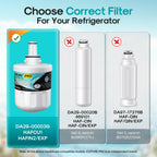 ICEPURE DA29-00003G Remove PFOA&PFOS, NSF/ANSI 401&473&53 Replacement for Samsung DA29-00003A, Aqua-Pure Plus DA29-00003B, HAFCU1, RSG257AARS RF267AERS, HDX-FMS-1 Refrigerator Water Filter, 4PACK