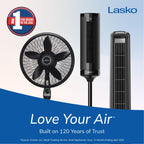Lasko Cyclone Oscillating Pedestal Fan - Adjustable to 54" - 1843 - Black